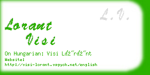 lorant visi business card
